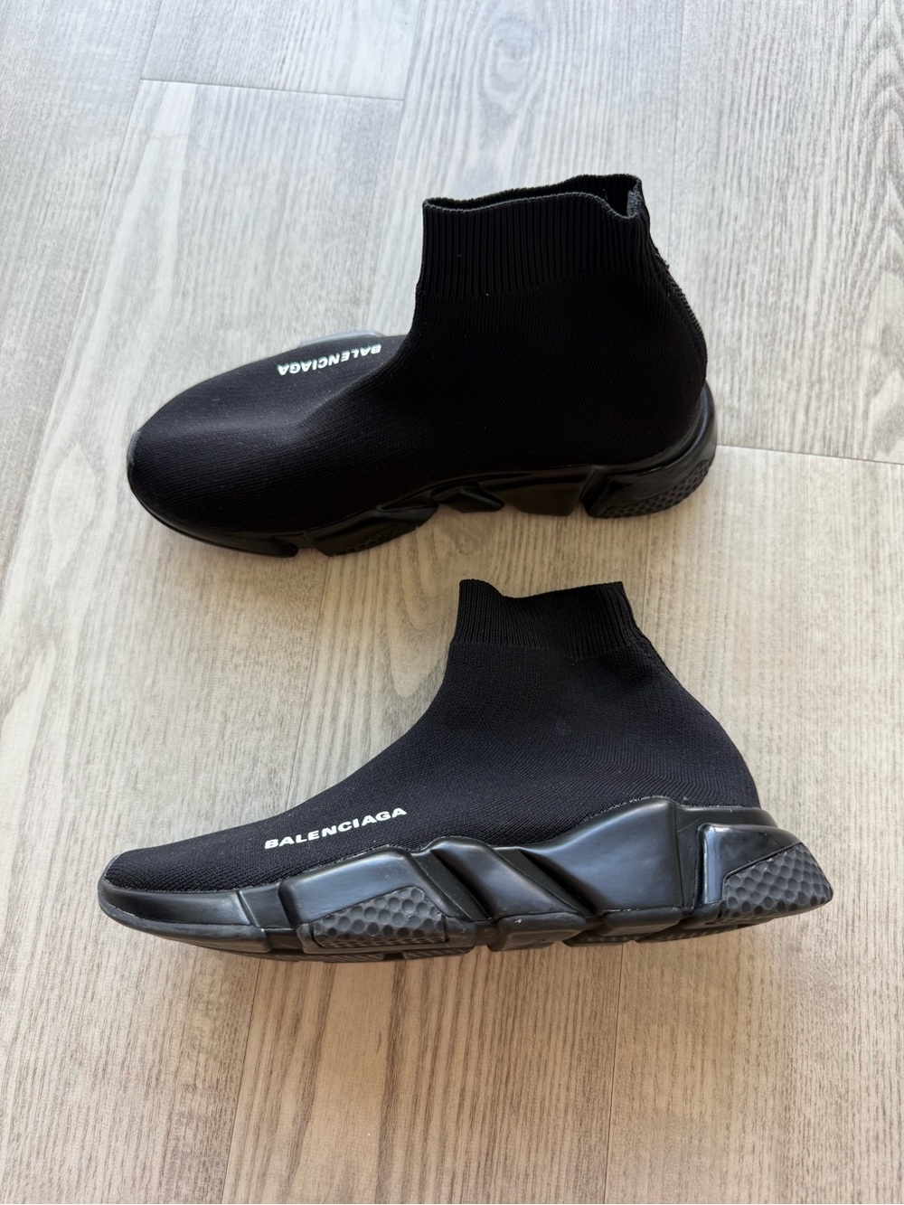Black Knit Sock Sneakers